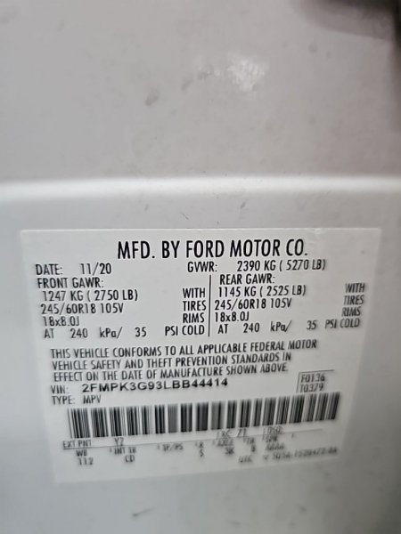 Ford Edge 2020 price $14,877