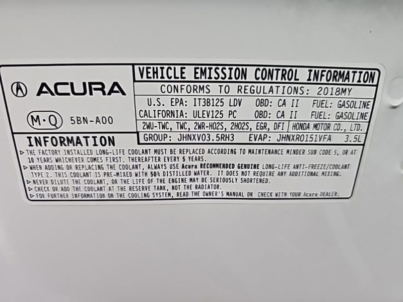Acura MDX 2018 price $33,277