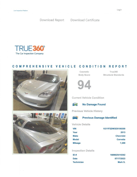 Chevrolet Corvette 2013 price $30,777
