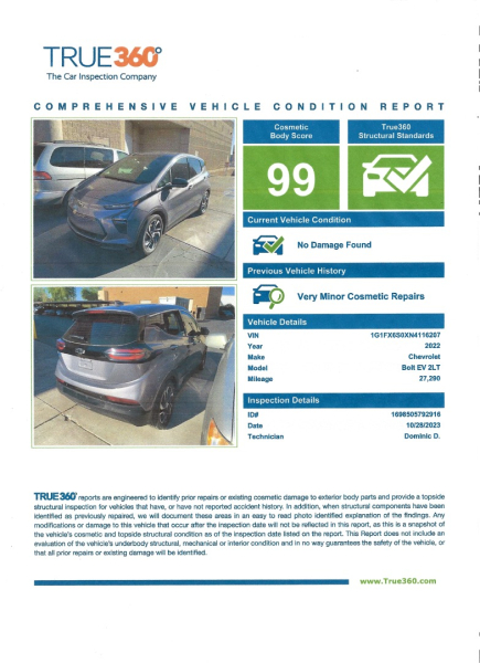 Chevrolet Bolt EV 2022 price $23,333