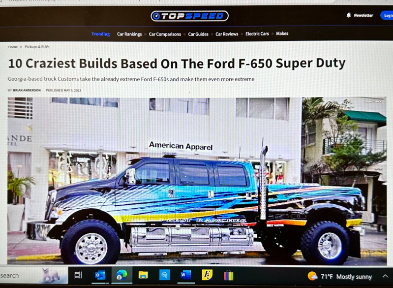 Ford SUPER DUTY F650 2008 price $150,000