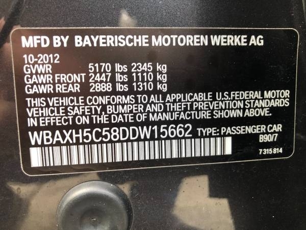 BMW 5-Series 2013 price $15,900
