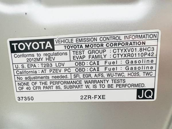 Toyota Prius 2012 price $13,500