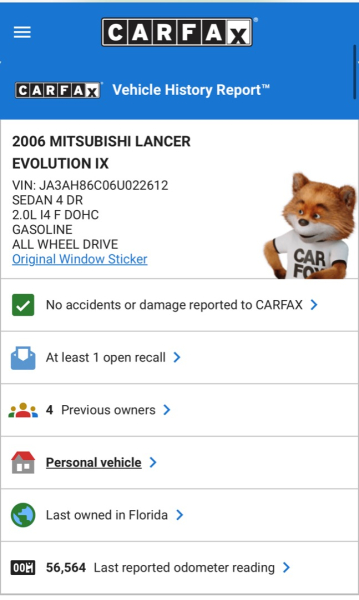 Mitsubishi Lancer Evolution IX MR 2006 price $39,990